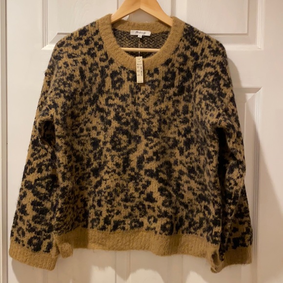 Madewell Pullover Alpaca & Wool Blend Animal Print Sweater NWT - Picture 10 of 16